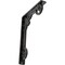 Ekena Millwork Fleur De Lis Wrought Iron Bracket, (Single center brace), Antiqued Silver 1 1/2"W x 7 1/2"D x 10"H BKTM01X07X10SFLASV - alternate 1